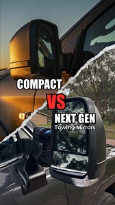 Let's compare the Compact v Next Gen Tow Mirrors - What's the difference between our Compact and Next Gen Towing Mirrors Clearview Compact Mirrors: - Large single mirror glass - Wider field of view, reducing blind spots with convex glass - Extendable for extra visibility when towing Clearview Next Gen Mirrors: - Double mirror glass design - Ideal for towing anything from small trailers to large vans - Top flat glass and lower convex glass to minimise blind spots Both styles: - Extend up to 180mm