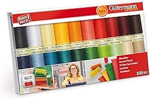 Gutermann 734610-1 Thread Set Sew-All 100 m x 20 reels, Multicoloured
