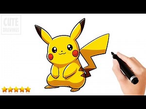 How To Draw Pikachu ✨ Easy and Step by Step