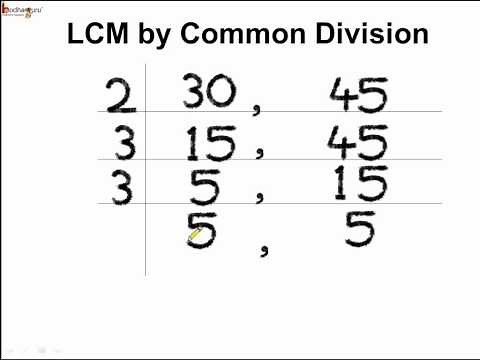 Math - How to find LCM By Common Division Method - English