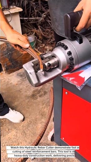 Hydraulic Rebar Cutter in Action — Powerful Steel Bar Cutting Machine for Construction Pros"