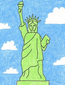 How to Draw the Statue of Liberty: Easy Step-by-Step Art Lesson for Kids
