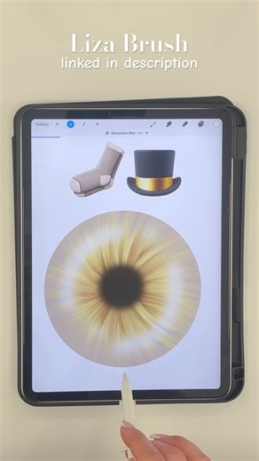 How to draw (iris) an Eye in procreate 🧦🎩 #procreatetutorial #digitalart