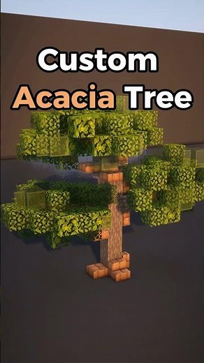 4 Easy Steps to build Amazing Custom Acacia Trees in Minecraft