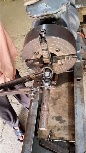 Turning process: Turn wire into spring by hand Tools #shorts