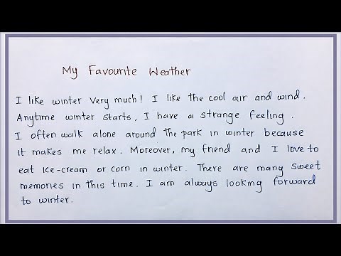 my favourite weather | How to write an essay about weather? | weather |Nifty's English