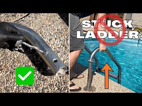 Two Easy Steps to Prevent a Pool Ladder from Getting Stuck (with full demo of how well it works!)