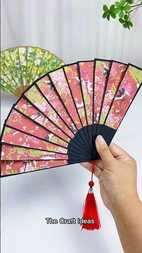 how to make hand Fan with paper se fan Kaise banaen | easy fan making ideas | diy fan #fan #craft