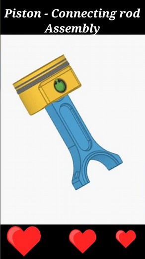 Piston connecting rod Assembly, Animation, ICEngine