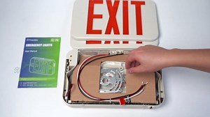 FREELICHT 6 Pack Red Double-Sided LED Exit Sign with Battery Backup,Exit Sign for Business,Easy To Install,UL Certified,AC 120/277V