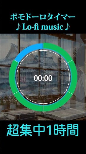 1h pomodoro timer / 1時間超集中 ポモドーロタイマー #ローファイ #music #study #チル #ポモドーロタイマー