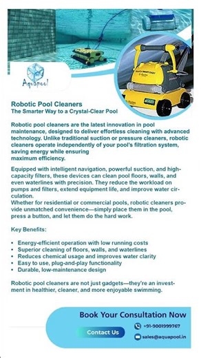 Robotic Pool Cleaner – Smarter, Faster, Cleaner!