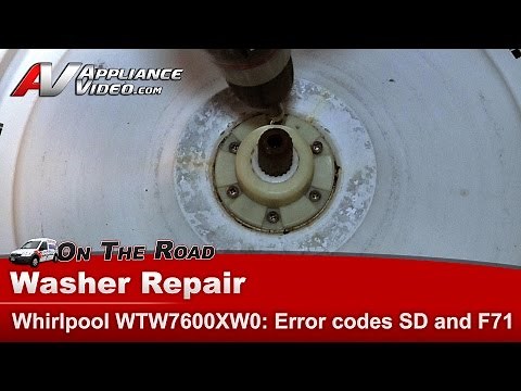 Whirlpool Washer Repair - Error Codes SD and F71, Will Not Spin - Basket Hub