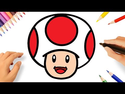 HOW TO DRAW TOAD EASY 🍄 | MARIO BROS