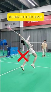 How To Return The Flick Serve in Badminton #badminton #badmintontraining #badmintonlovers