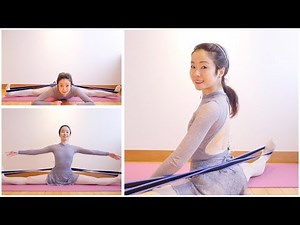 バレエ開脚 ゴムバンドのストレッチ ballet stretch band splits