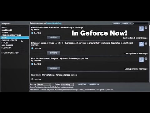 How to use mods in Cities Skylines with GeForce Now!