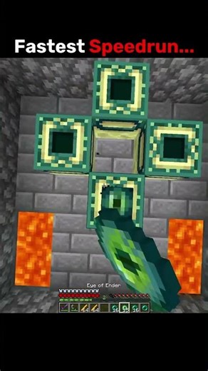 Fastest speed run in MINECRAFT??