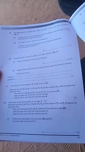 (a)(i) On Fig. 1.1, draw a normal to FG at point N. Extend the... | Filo