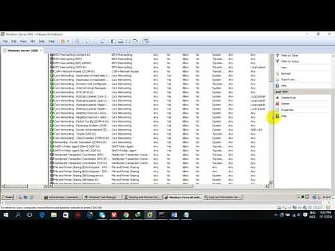 window server 2008 open port and make port listen