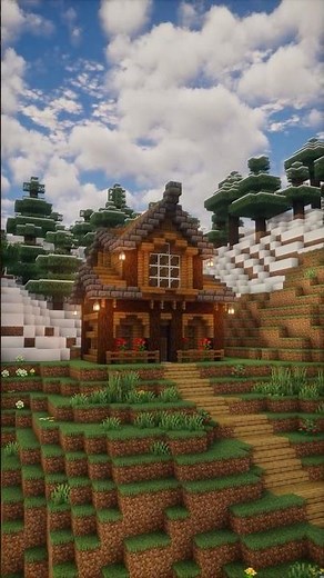Minecraft Simple Spruce Starter House Tutorial | #minecraft