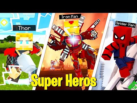 TOP 5 BEST MINECRAFT MARVEL HEROES MOD FOR MCPE | MINECRAFT (1.19 - 1.20)