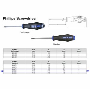 PHILLIPS SCREWDRIVER STANDARD PH2 X 100 MM