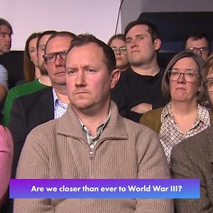 5.4K views · 31 reactions | Watch what this week’s Question Time panel said on the question: “Are we closer than ever to World War III?” in 2 minutes. Miss this week’s #bbcqt from Trowbridge? Catch up now on BBC iPlayer and Sounds https://bbc.in/3AL0LIR | BBC Question Time | Facebook
