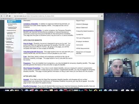 Law Advice-How to File for New Jersey State Temporary Disability Benefits