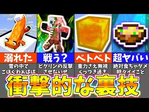 【マイクラ1.19】マジか！９９％衝撃を受ける隠されたチート裏技＆小ネタ８選【まいくら・マインクラフト】