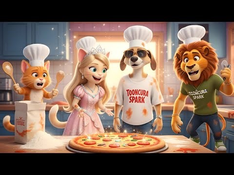 🙀Cat and Friends Learn Cooking🍕 🍳| Funny Kitchen Chaos Comedy Animation | Cartoon movie short video