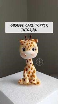 Giraffe Cake Topper Tutorial / Giraffe Jungle Safari Animal Fondant Topper Tutorial #giraffe #safari