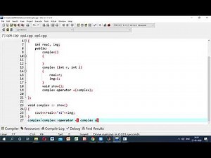 Overloading + to add two complex numbers (lec9)
