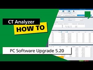 CT Analyzer PC software upgrade 5.20