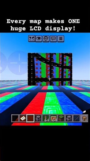 Minecraft Pixel LCD Display Wall 😱 | Map Art Pixel Illusion!