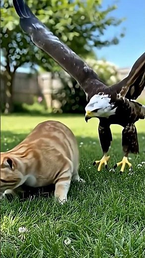 🦅 Eagle Tries to Hunt a Cat… and Fails! | Nature’s Unexpected Moment