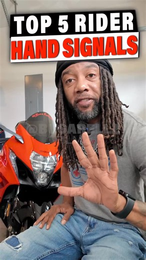 My top 5 motorcycle hand signals that everyone should know. Although some signals can vary depending on who you’re riding with, these are simple and easy for riders of any experience level to know. Do you use hand signals on your rides with your group? | Busa Rellz