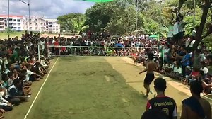 291K views · 1.4K shares | ကျောင်းဆရာ Vs ကပ်ဘလူး (1-1 ပွဲ) သာကေတကွင်း | KWEE SAI Sepaktakraw Fan | Facebook