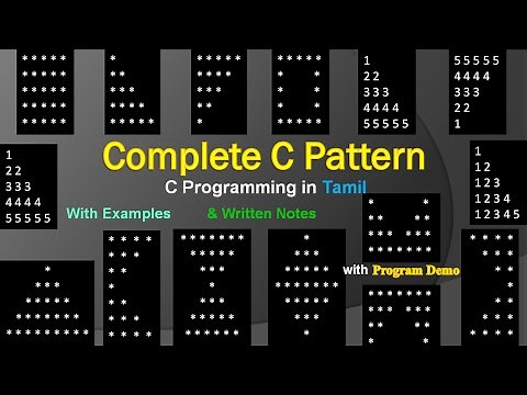 Complete C Programming Pattern in C with Simple Method !!! | C Pattern in Tamil