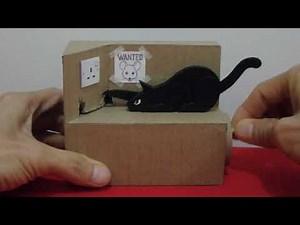 DIY Cardboard Mini Cat & Mouse Automata