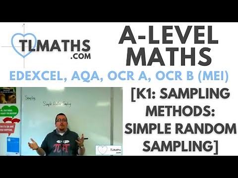 A-Level Maths: K1-05 [Sampling Methods: Simple Random Sampling]