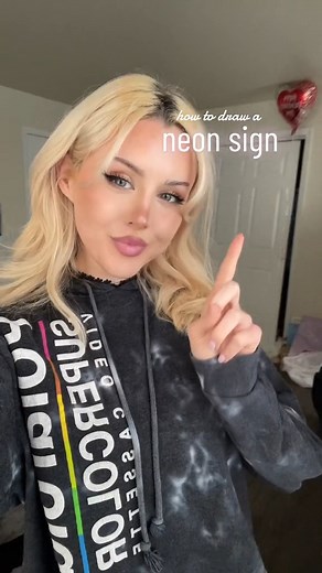 32K views · 1.1K reactions | How to draw a neon sign  #neon #neonsign #howto #drawingtutorial #arttutorial #learntodraw #lifehack #drawingideaseasy #drawingideas | CrescentArts | Facebook