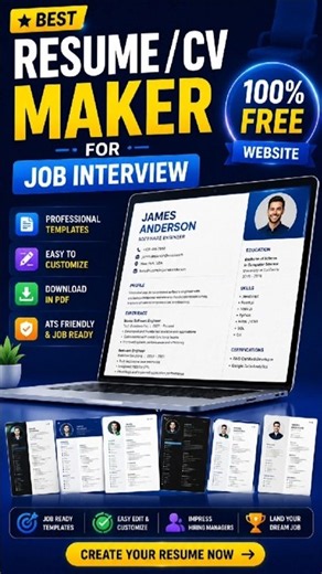 Best Free CV & Resume Maker Online | Create Professional Resumes with Toolszu