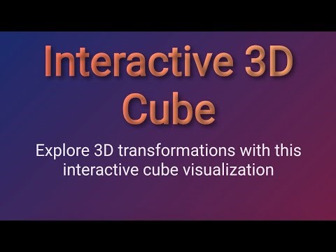 🌐 3D Rotating Cube with HTML, CSS & JavaScript | Interactive 3D Animation