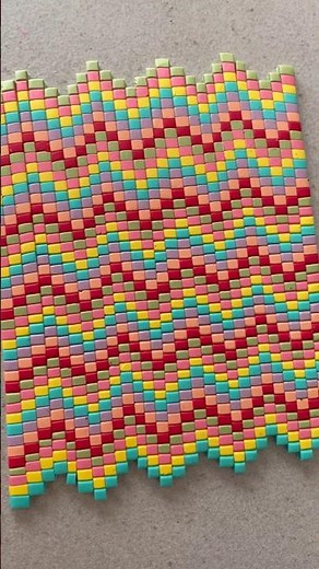 Bargello technique/ polymer clay