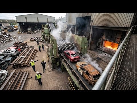 Inside a Massive Scrap Metal Factory: Man vs. Machine