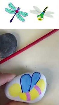 🎨 Paint a Beautiful Dragonfly on a Stone – Fun & Easy Art for Kids!