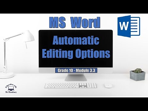 Automatic Editing Options in Word