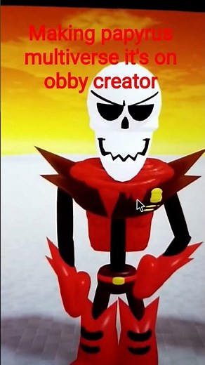 roblox papyrus multiverse leak #roblox #undertale #obbycreator #papyrus