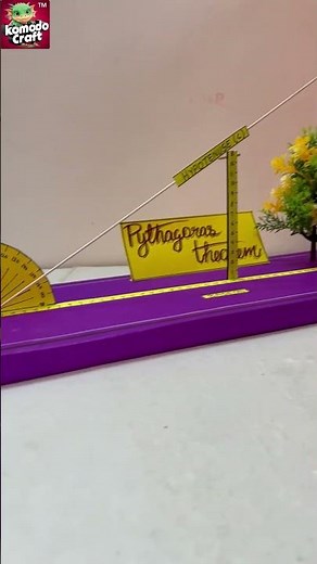 PYTHAGORAS 3D WORKING MODEL #komodocraft #diy #mathproject #mathtlm